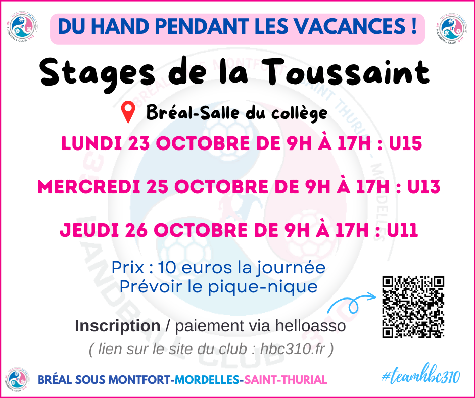 Stages Toussaint
